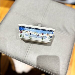Winter Scene Ceramic Trinket Tray